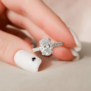 The Sia Oval Pave Moissanite Ring - KNT - Engagement Rings, Wedding Bands & Fine Jewelry