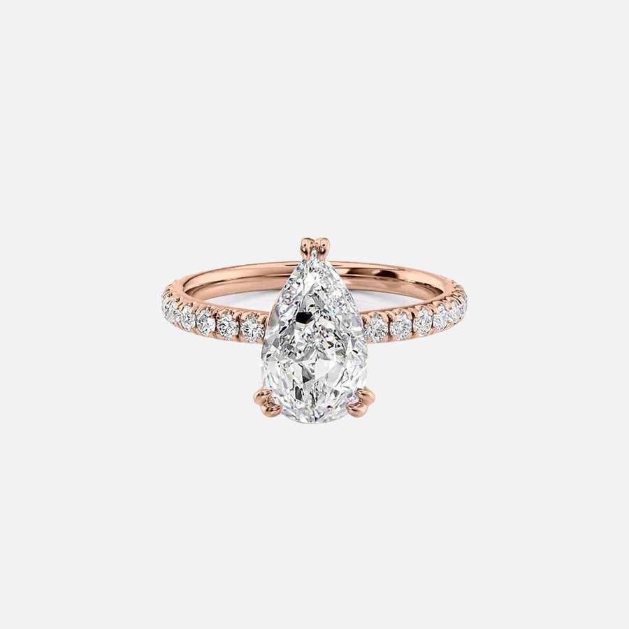 The Sia Pear Pave Moissanite Ring - KNT - Engagement Rings, Wedding Bands & Fine Jewelry