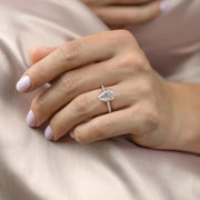 The Sia Pear Pave Moissanite Ring - KNT - Engagement Rings, Wedding Bands & Fine Jewelry