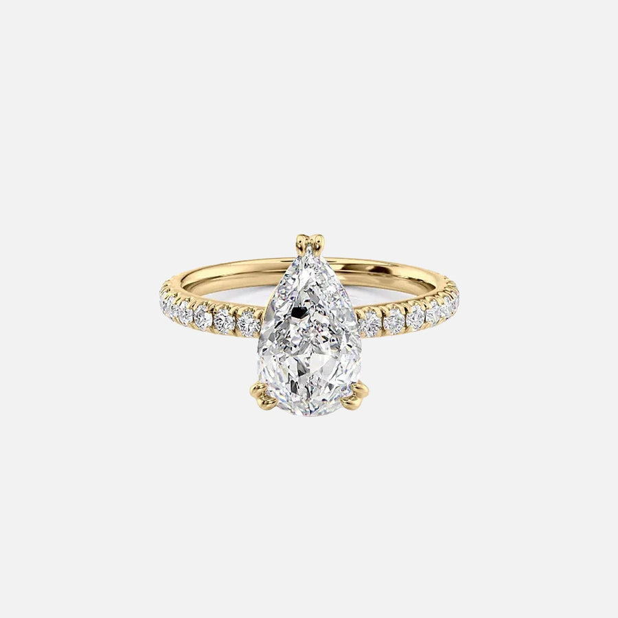 The Sia Pear Pave Moissanite Ring - KNT - Engagement Rings, Wedding Bands & Fine Jewelry