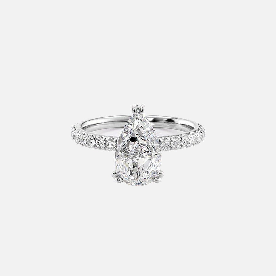 The Sia Pear Pave Moissanite Ring - KNT - Engagement Rings, Wedding Bands & Fine Jewelry