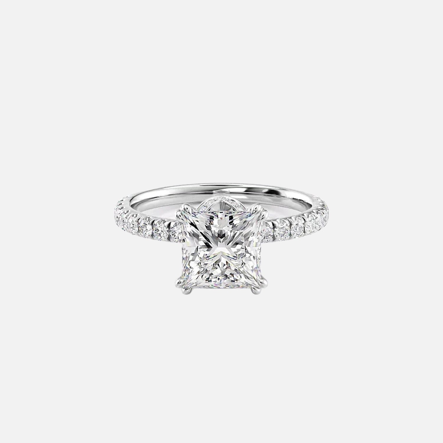 The Sia Princess Pave Moissanite Ring - KNT - Engagement Rings, Wedding Bands & Fine Jewelry