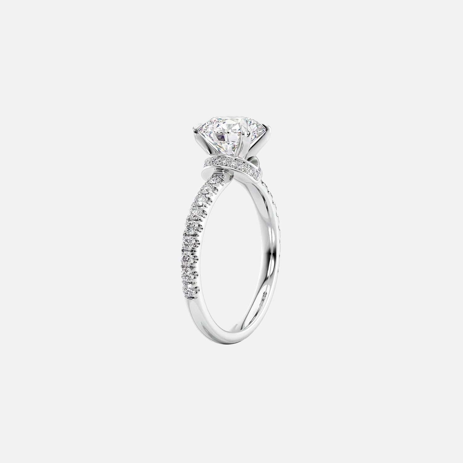 The Sia Radiant Pave Moissanite Ring - KNT - Engagement Rings, Wedding Bands & Fine Jewelry