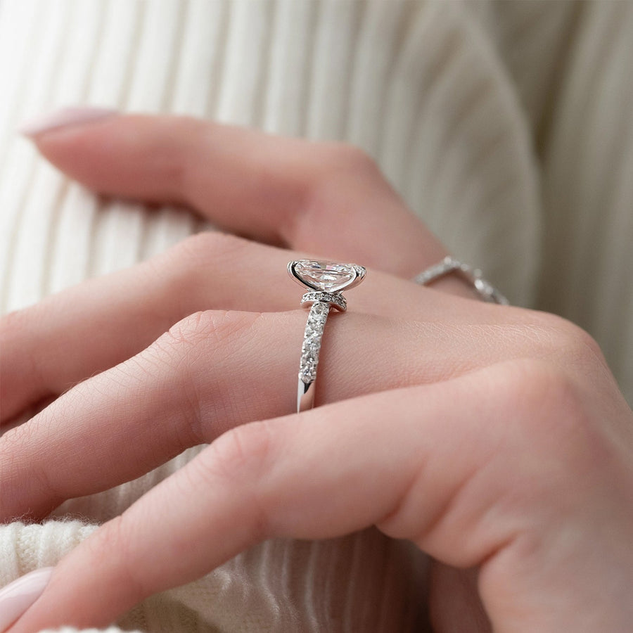 The Sia Radiant Pave Moissanite Ring - KNT - Engagement Rings, Wedding Bands & Fine Jewelry