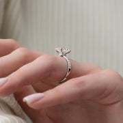 The Sia Radiant Pave Moissanite Ring - KNT - Engagement Rings, Wedding Bands & Fine Jewelry