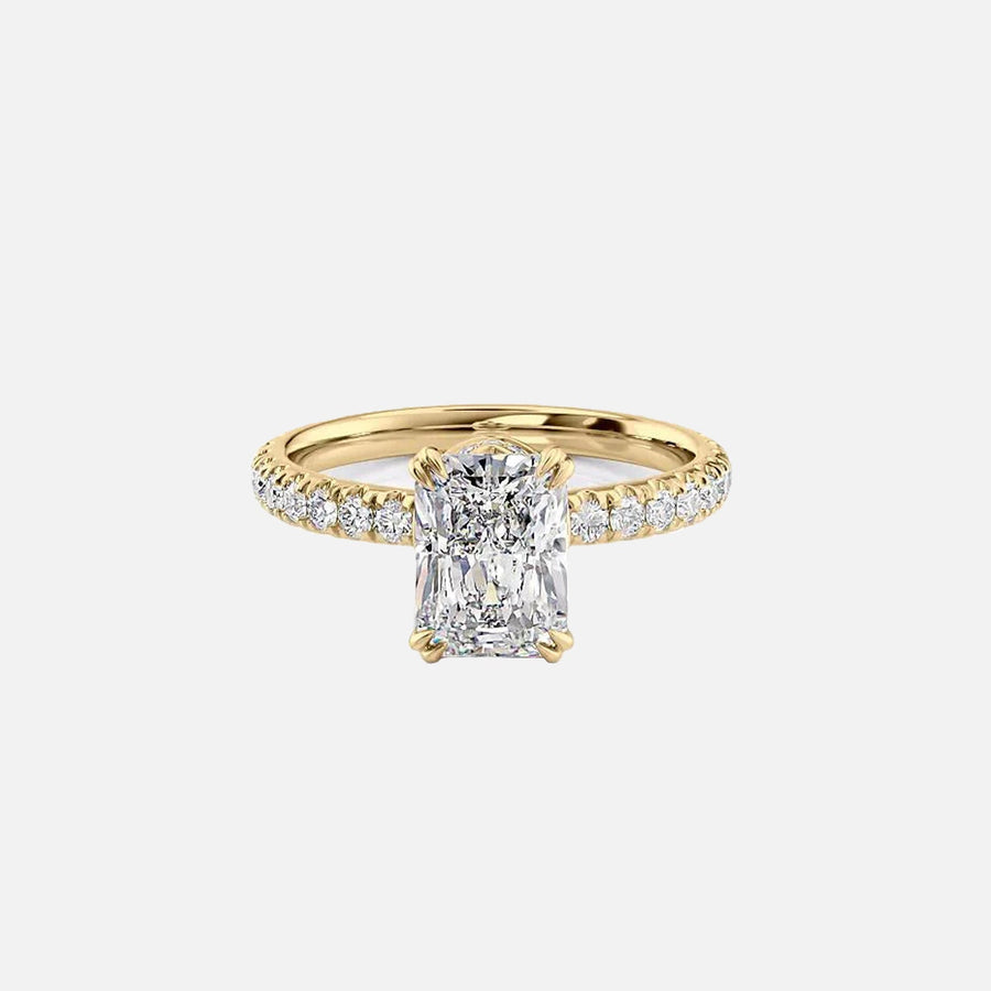 The Sia Radiant Pave Moissanite Ring - KNT - Engagement Rings, Wedding Bands & Fine Jewelry