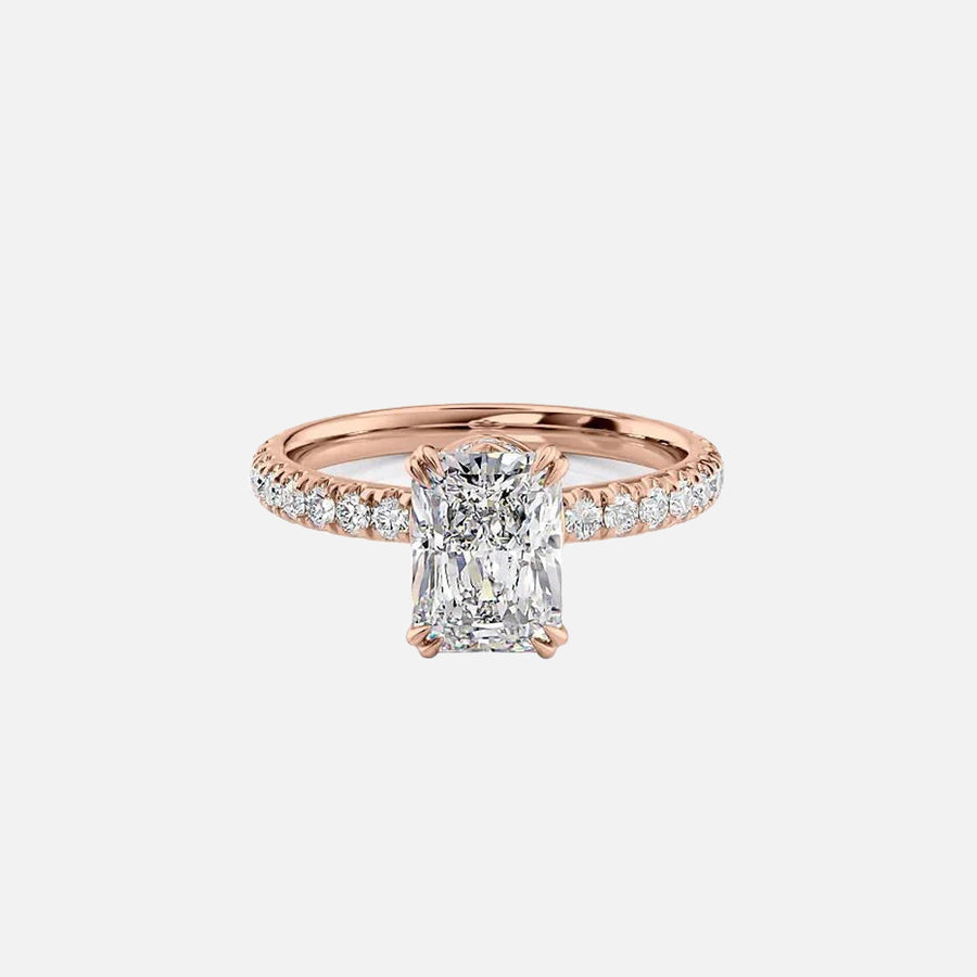 The Sia Radiant Pave Moissanite Ring - KNT - Engagement Rings, Wedding Bands & Fine Jewelry
