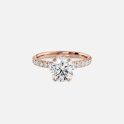 The Sia Round Pave Moissanite Ring - KNT - Engagement Rings, Wedding Bands & Fine Jewelry