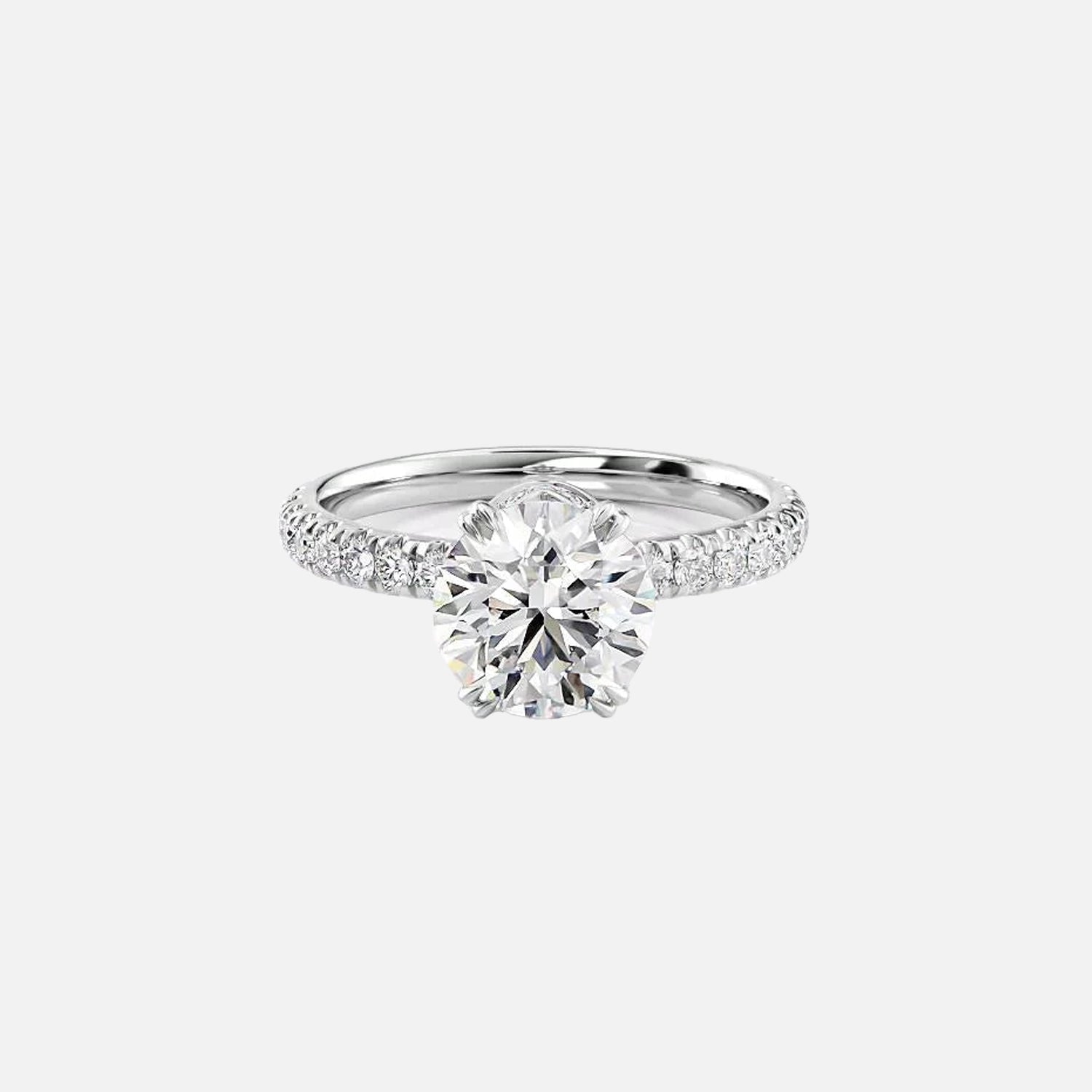 The Sia Round Pave Moissanite Ring - KNT - Engagement Rings, Wedding Bands & Fine Jewelry