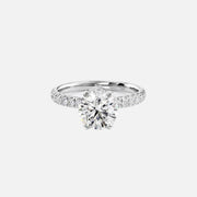 The Sia Round Pave Moissanite Ring - KNT - Engagement Rings, Wedding Bands & Fine Jewelry