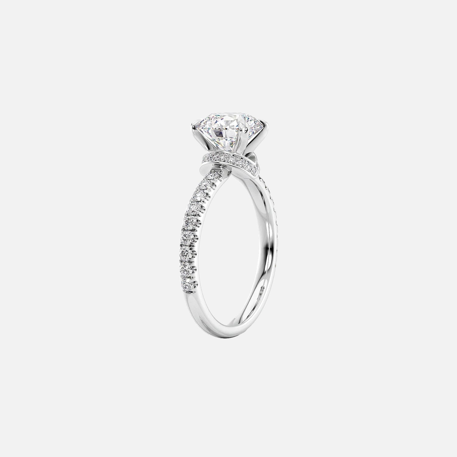 The Sia Round Pave Moissanite Ring - KNT - Engagement Rings, Wedding Bands & Fine Jewelry