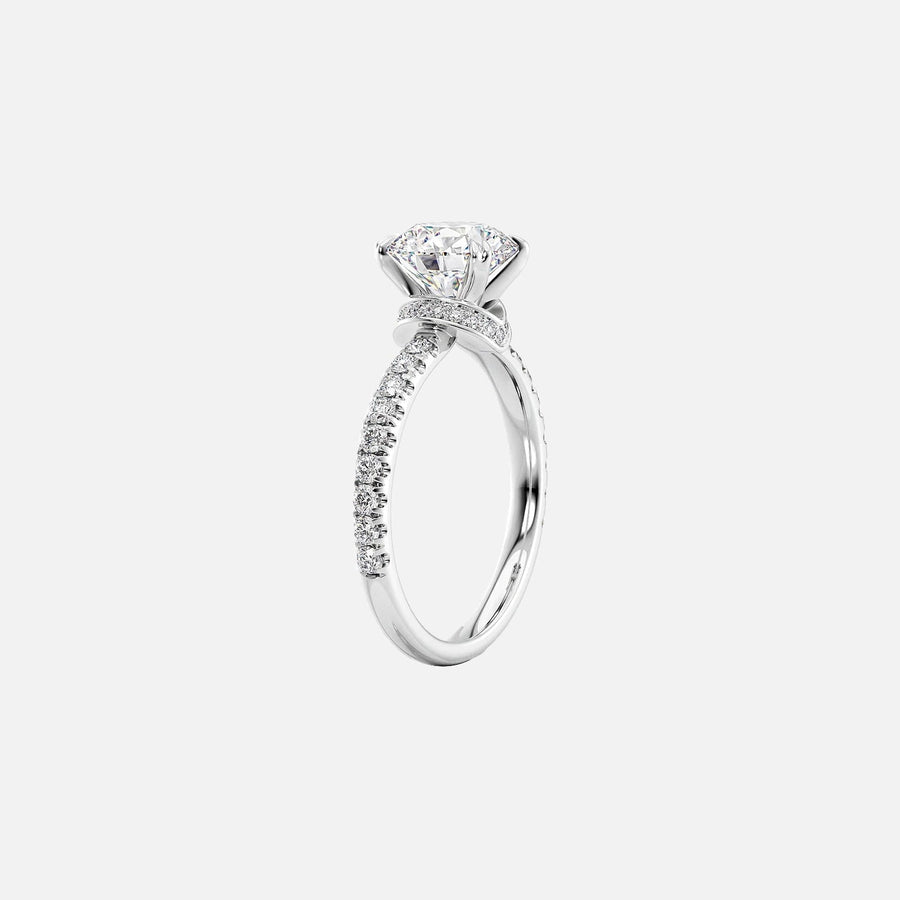 The Sia Round Pave Moissanite Ring - KNT - Engagement Rings, Wedding Bands & Fine Jewelry