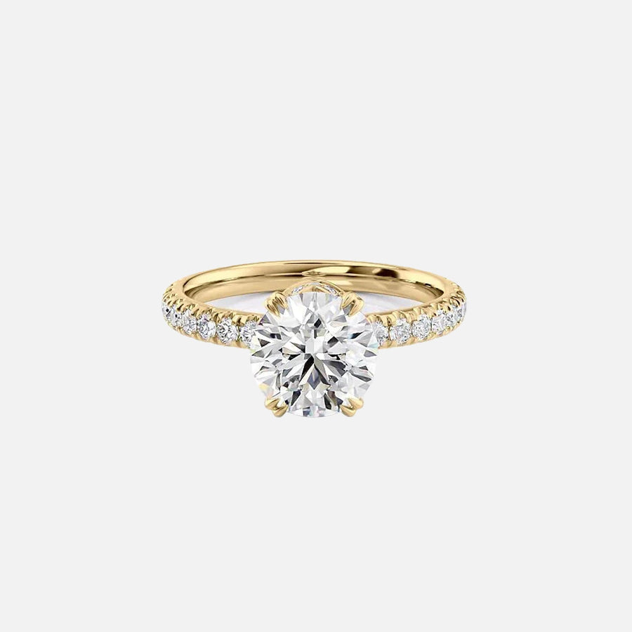 The Sia Round Pave Moissanite Ring - KNT - Engagement Rings, Wedding Bands & Fine Jewelry