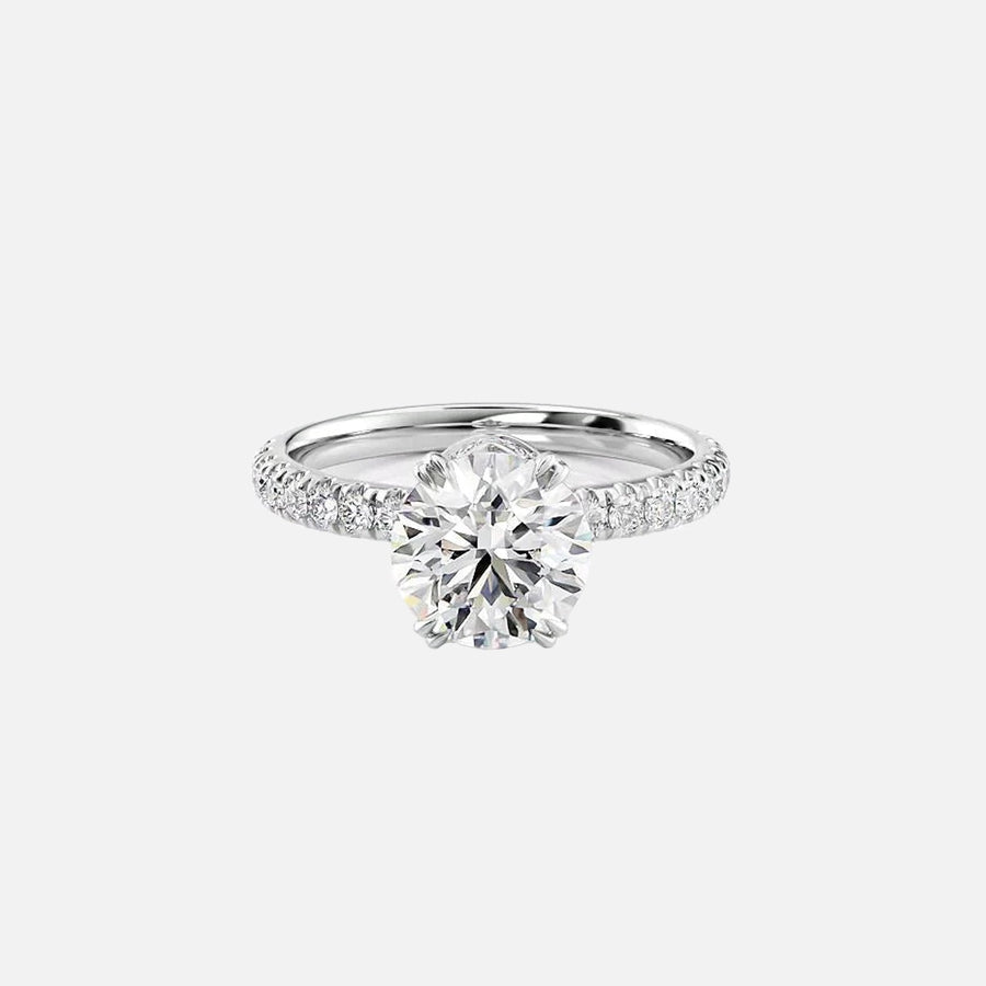 The Sia Round Pave Moissanite Ring - KNT - Engagement Rings, Wedding Bands & Fine Jewelry