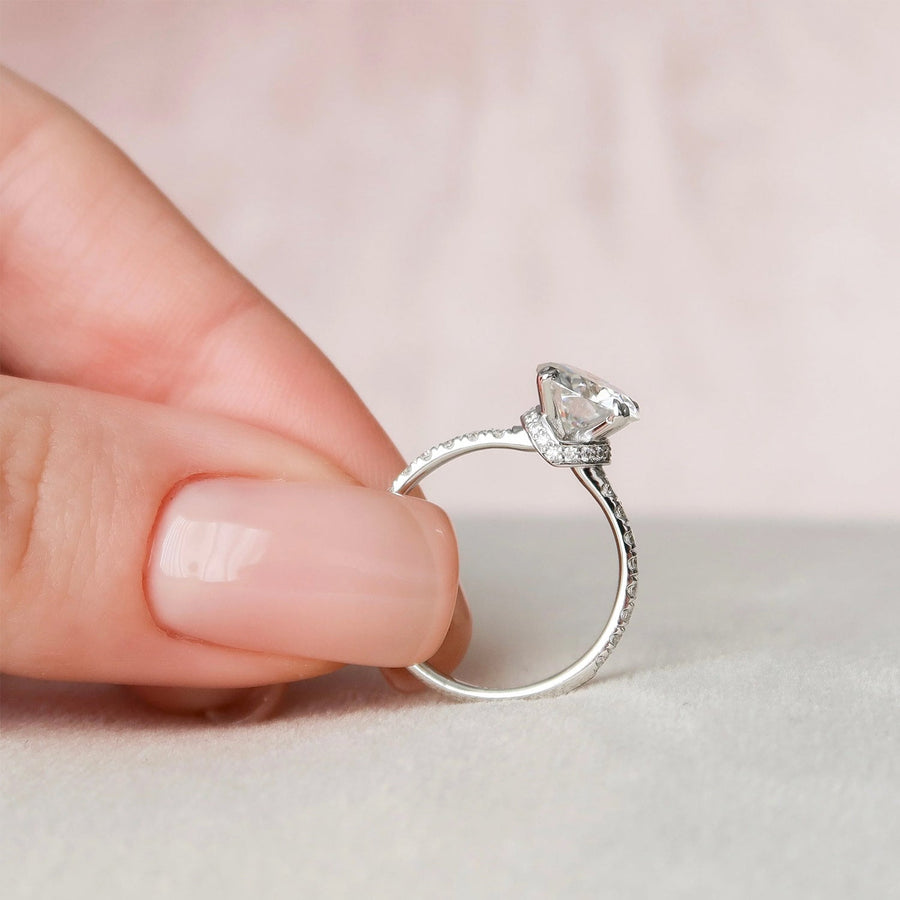 The Sia Round Pave Moissanite Ring - KNT - Engagement Rings, Wedding Bands & Fine Jewelry