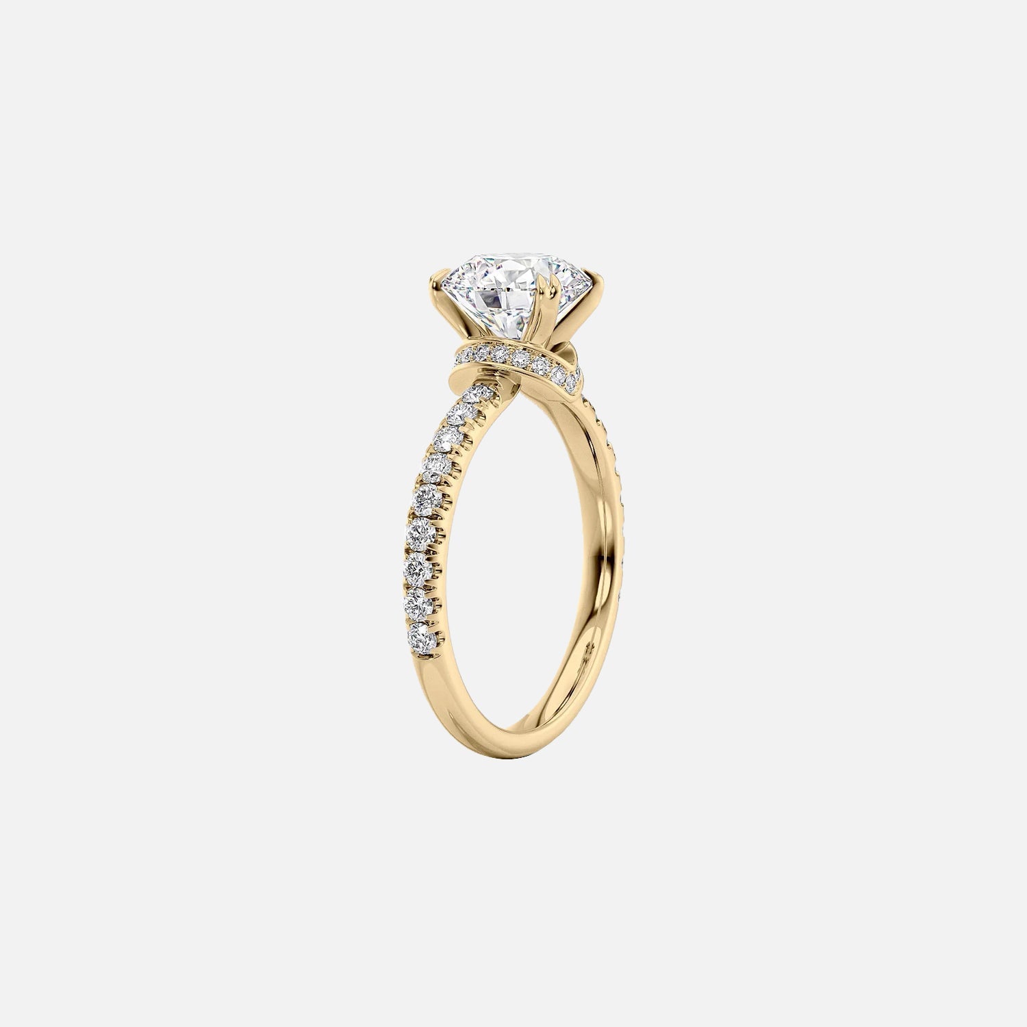  The Sofia Cushion Moissanite Ring 14k Yellow Gold 002