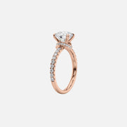  The Sofia Emerald Moissanite Ring 14k Rose Gold 002