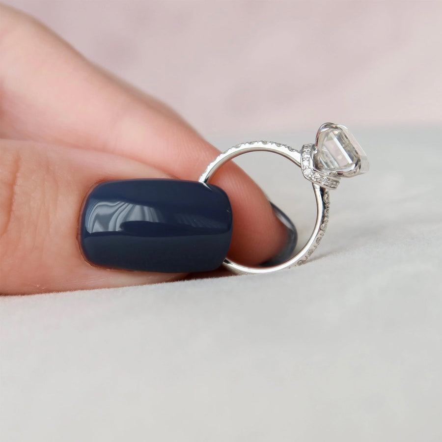  The Sofia Emerald Moissanite Ring 14k White Gold 005 Final