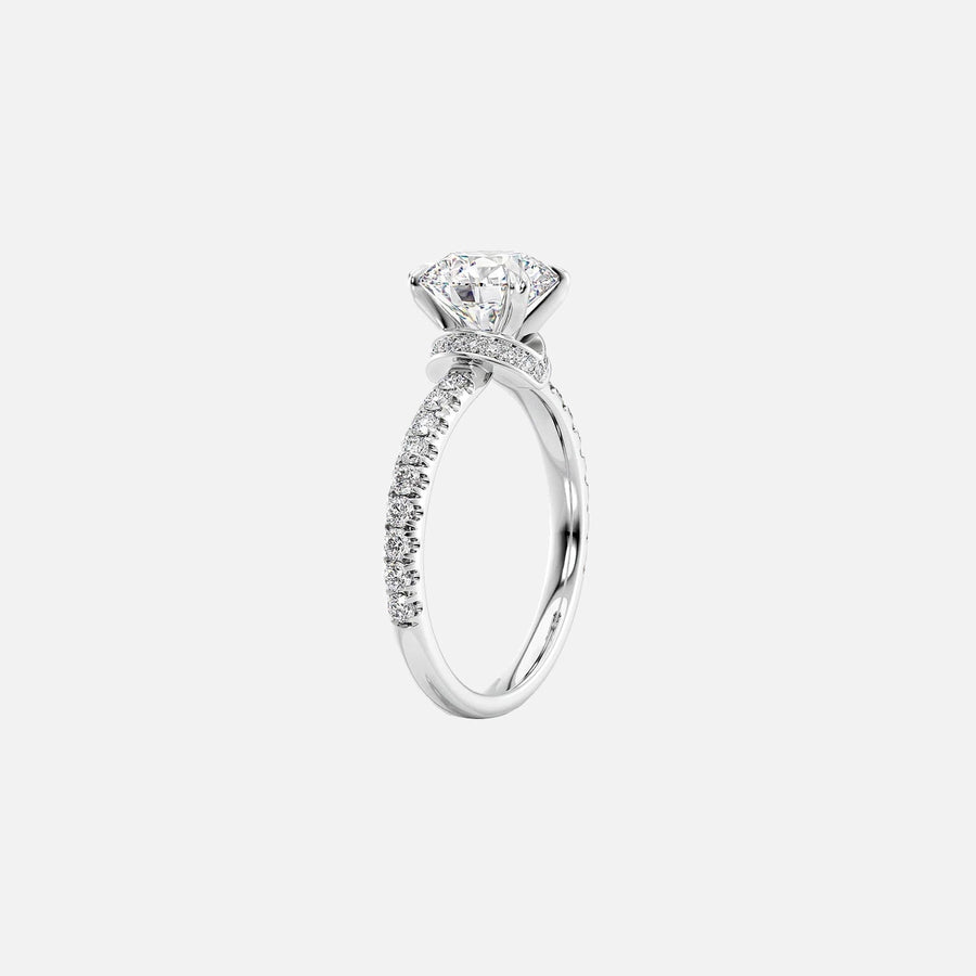  The Sofia Emerald Moissanite Ring 18k White Gold 002
