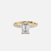  The Sofia Emerald Moissanite Ring 18k Yellow Gold 001