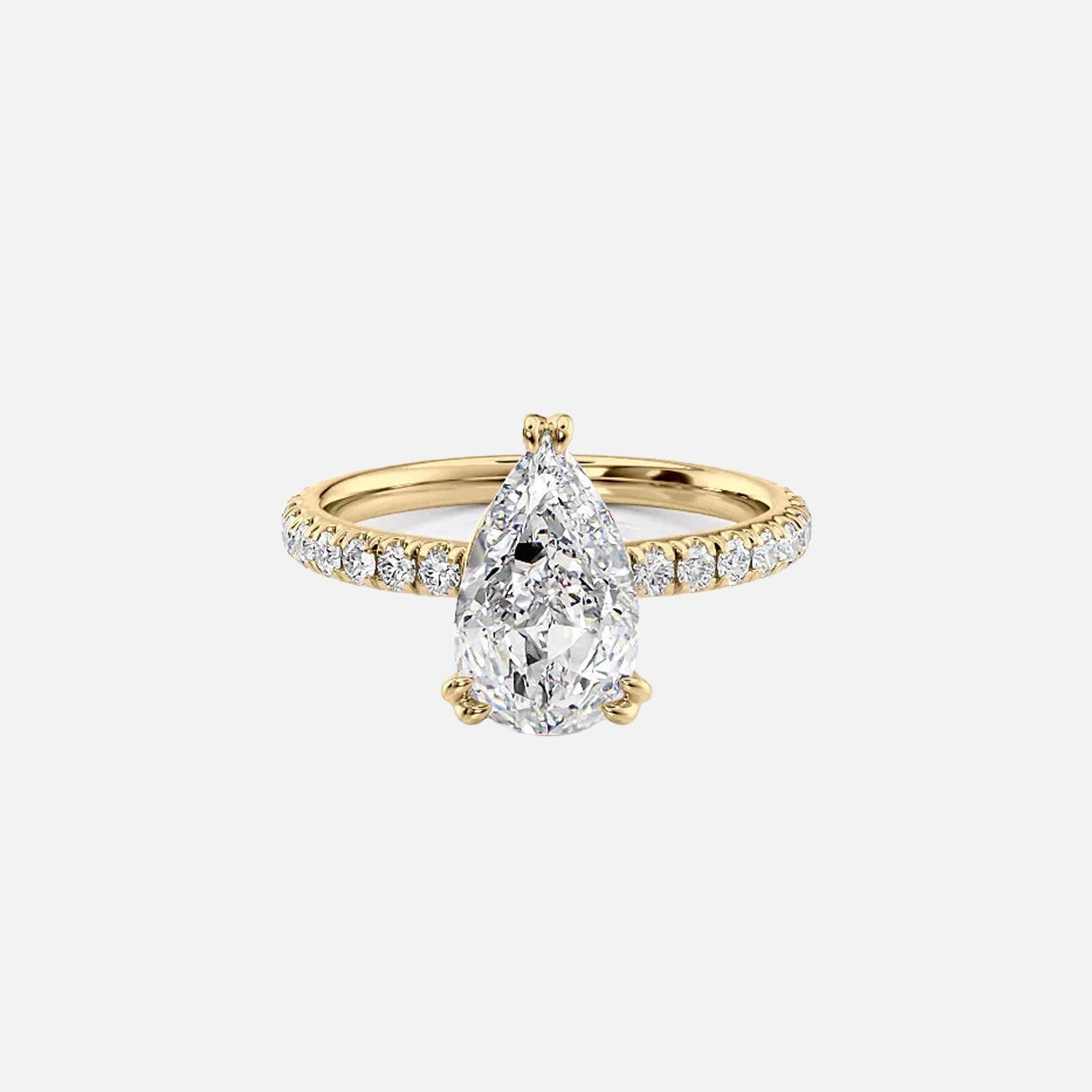 The Sofia Pear Lab Diamond Ring 14k Yellow Gold 001