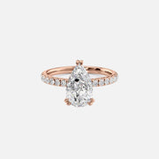  The Sofia Pear Moissanite Ring 14k Rose Gold 001