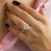  The Sofia Pear Moissanite Ring 14k White Gold 003