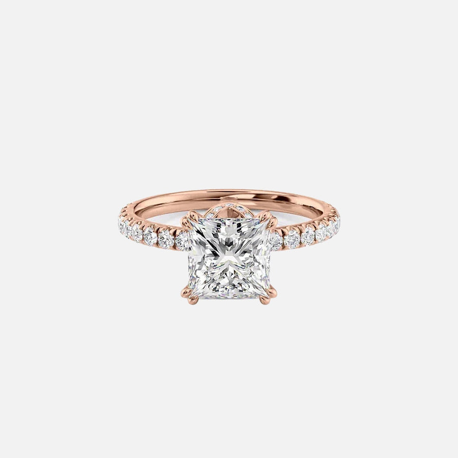  The Sofia Princess Lab Diamond Ring 18k Rose Gold 001