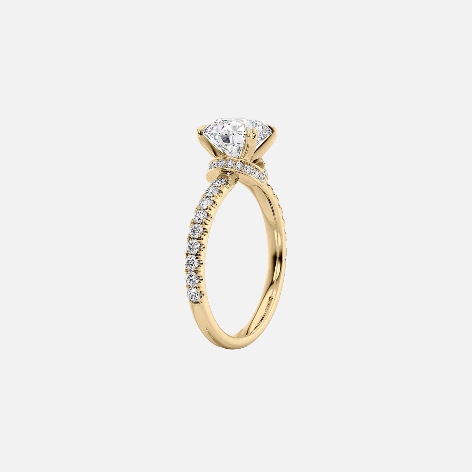  The Sofia Princess Moissanite Ring 14k Yellow Gold 002