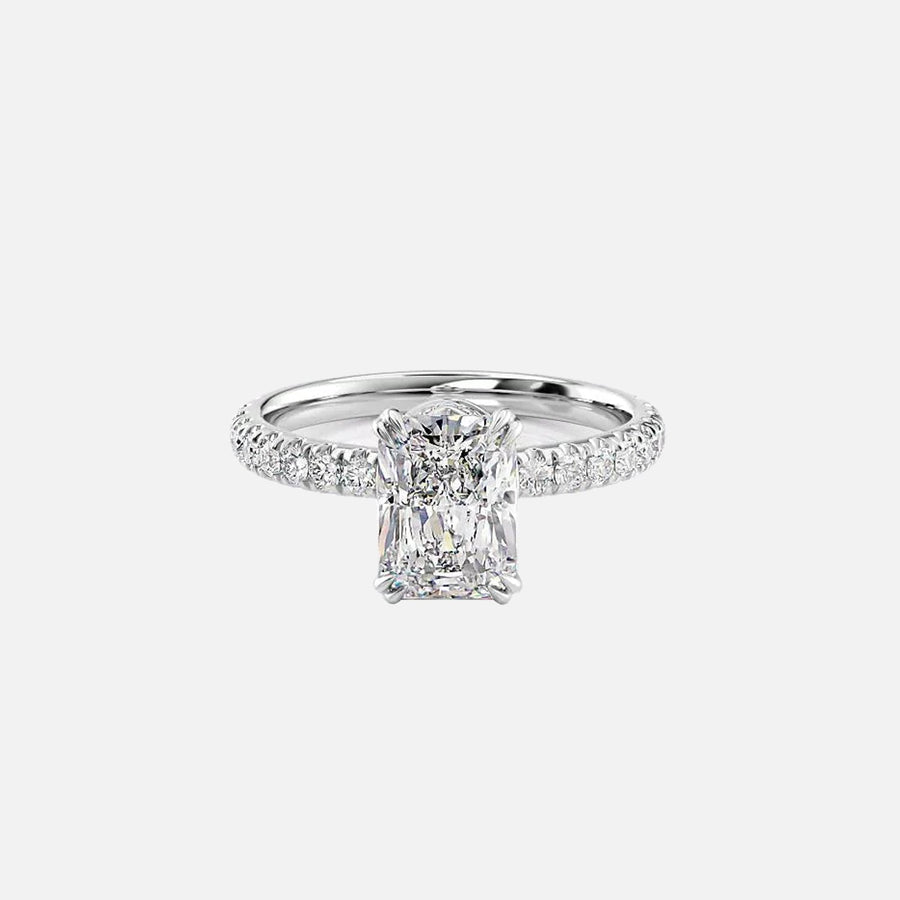  The Sofia Radiant Lab Diamond Ring 18k White Gold 001
