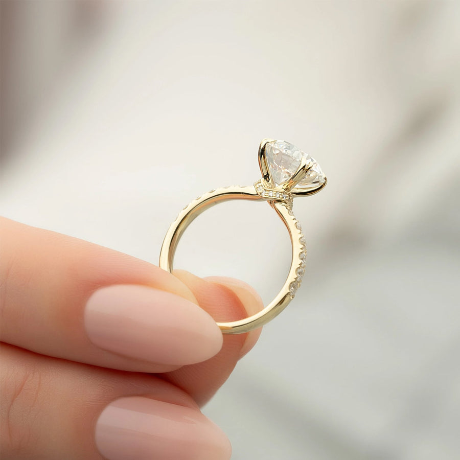  The Sofia Round Moissanite Ring 14k Yellow Gold 005 Final