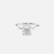  The Solitaire Alex Cushion Lab Diamond Ring 14k White Gold 001