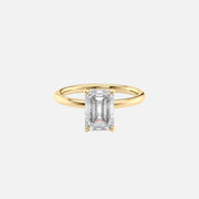The Solitaire Alex Emerald Lab Diamond Ring 14k Yellow Gold 001