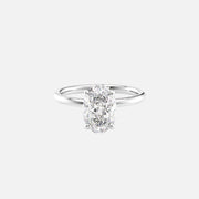 The Solitaire Alex Oval Lab Diamond Ring 14k White Gold 001