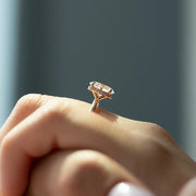  The Solitaire Alex Oval Moissanite Ring 14k Rose Gold 003