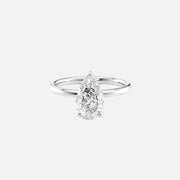  The Solitaire Alex Pear Lab Diamond Ring 14k White Gold 001