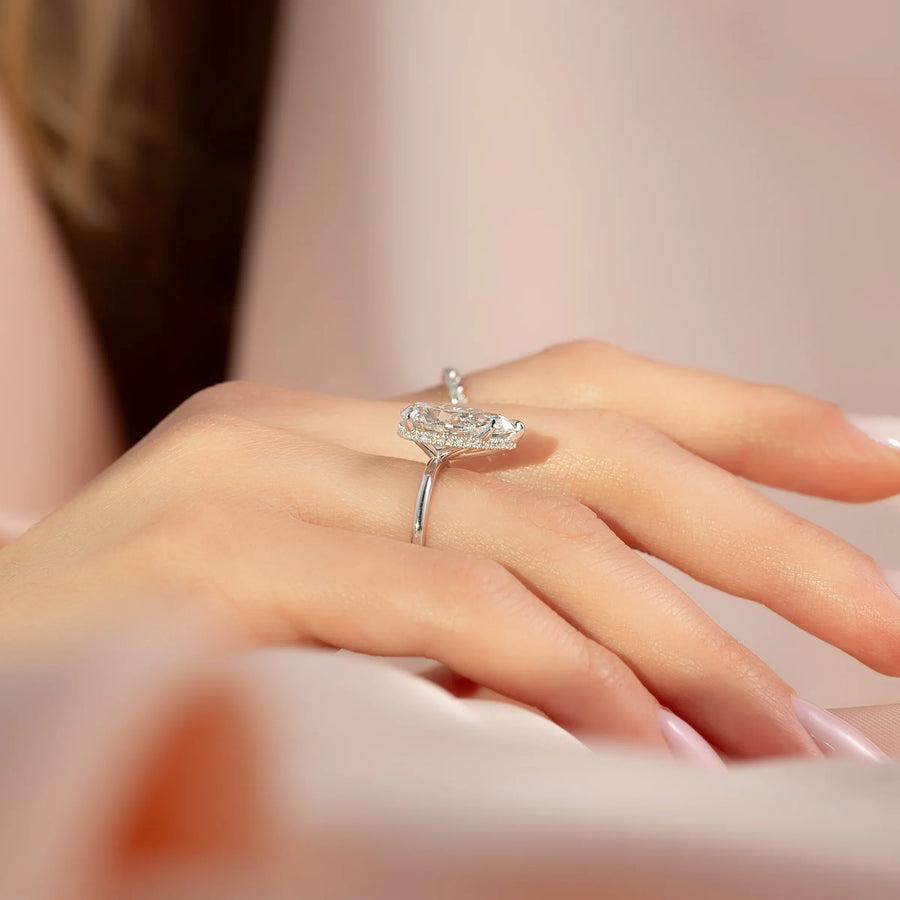  The Solitaire Alex Pear Moissanite Ring 14k White Gold 004 Final