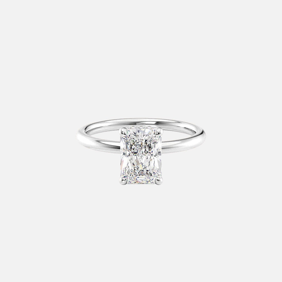  The Solitaire Alex Radiant Lab Diamond Ring 18k White Gold 001