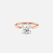  The Solitaire Alex Round Lab Diamond Ring 14k Rose Gold 001