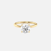  The Solitaire Alex Round Lab Diamond Ring 18k Yellow Gold 001