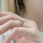  The Solitaire Alison Cushion Lab Diamond Ring 18k White Gold 003