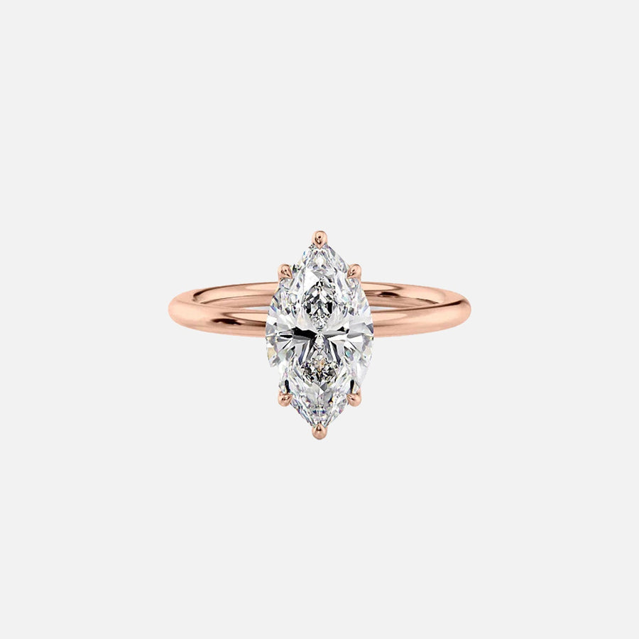  The Solitaire Alison Marquise Lab Diamond Ring 14k Rose Gold 001