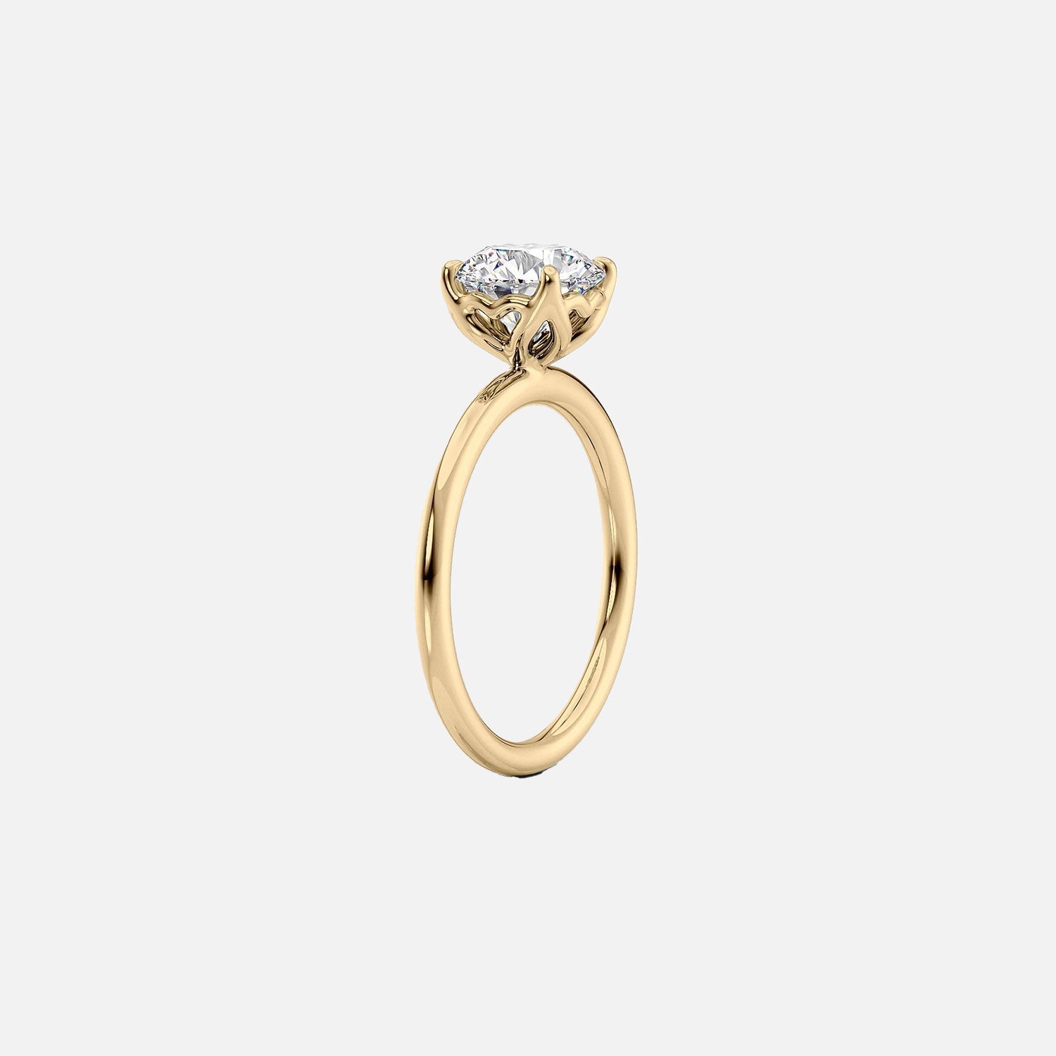  The Solitaire Alison Marquise Moissanite Ring 14k Yellow Gold 002