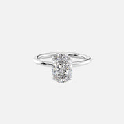  The Solitaire Alison Oval Lab Diamond Ring 18k White Gold 001