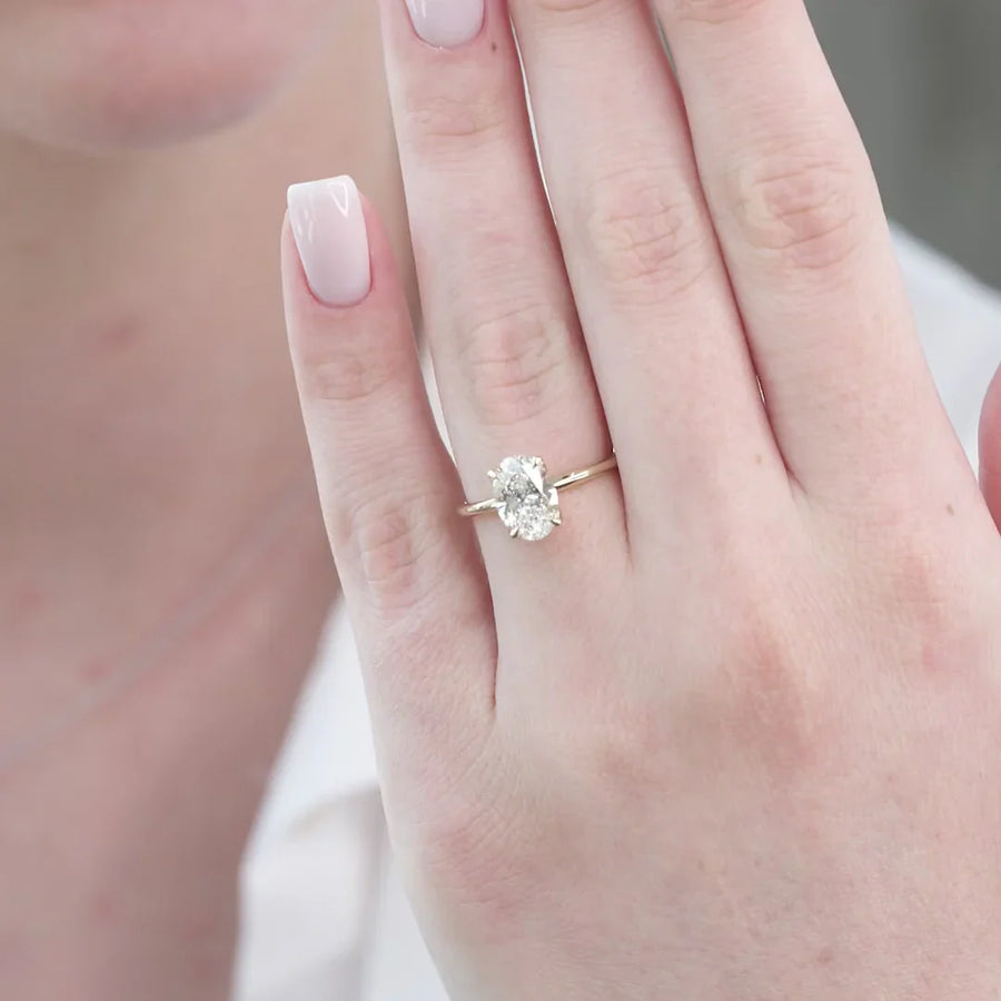  The Solitaire Alison Oval Moissanite Ring 14k Yellow Gold 003 Final