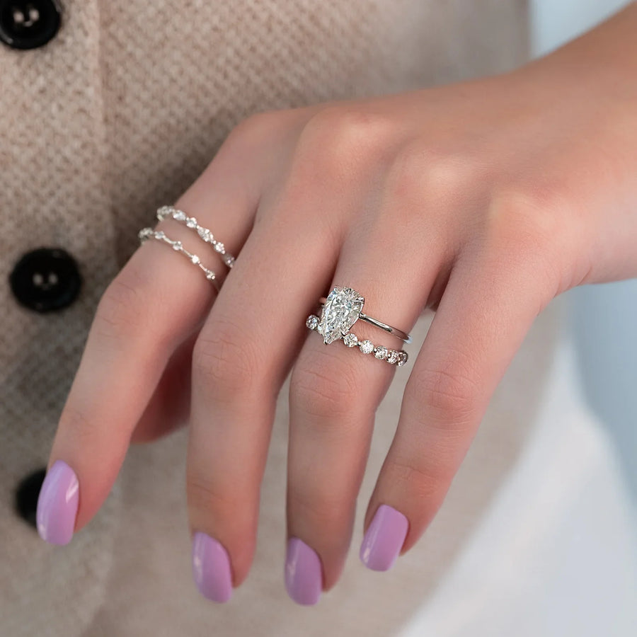  The Solitaire Alison Pear Moissanite Ring 14k White Gold 004 Final