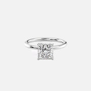  The Solitaire Alison Princess Lab Diamond Ring 18k White Gold 001