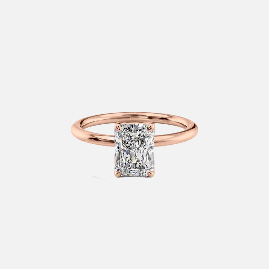  The Solitaire Alison Radiant Lab Diamond Ring 18k Rose Gold 001
