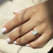  The Solitaire Alison Radiant Moissanite Ring 18k Rose Gold 003