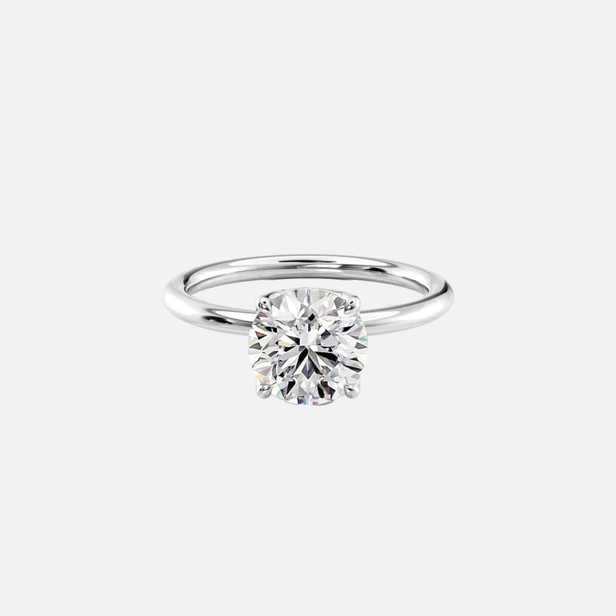  The Solitaire Alison Round Lab Diamond Ring 14k White Gold 001